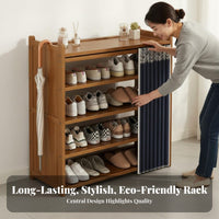 Large Capacity Freestanding Shoe Rack Space Saving Multi-Layer Shoe Shelf Stable and Sturdy Household Furniture Raised Bottom Design for Students, Apartment Dwellers, Homeowners, Hallway, Dormitory, Living Room, Bedroom