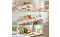Stacking Blocks with Peg Base Rainbow Peg Board Toy STEM for Playroom, Preschool