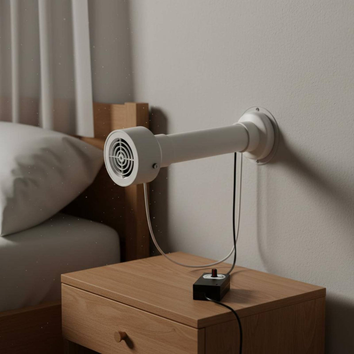 Air Conditioner Hole Fan Quiet Wall Mounted Exhaust Fan Easy Installation Small Tube Ventilation Fan for Renters, Bedroom, Washroom, Office