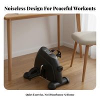 Adjustable Resistance Mini Elliptical Machine Compact Design Portable Stepper Machine Low Effect Mini Elliptical Leg Exerciser Use Sitting or Standing for Seniors, Office Workers