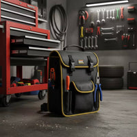 Multi-Pocket Tool Bag with Shoulder Strap Professional Tool Organizer Bag Portable Long-Lasting for Electricians, Technicians, Handymen, Electrical Work