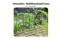Wrought Iron Design Border Fence Weather Resistant Decorative Metal Garden Fence