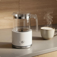 Automatic Milk Frother Two Whisk Automatic Foam Maker Kitchen Appliance Side Handle