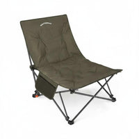 Foldable Design Adjustable Reclining Lounger High Load Capacity Folding Chair Padded Seat Outdoor Furniture Lockable Recline for Beachgoers, Homeowners, Camping, Fishing, Office, Backyard