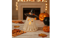 Halloween Ghost Tealight Holder Resin Ghost Figurine Weathered Decor Whimsical for Mantel