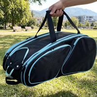 Large Capacity Badminton Racket Bag Multiple Compartments Pickleball Paddle Bag Hand Carry Long-Lasting for Women, Men, Sports Training, Travel, Gym