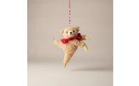Soft Toy Decoration Ornament Curly-Textured Bear Ornament with Festive for Collectors, Ballet Lovers, Christmas Tree, Backpacks, Nursery