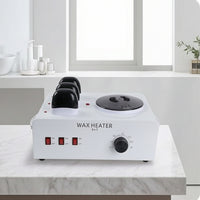 Multi-Chamber Depilatory Heater Electric Depilatory Warmer Adjustable Temperature Appliance Fast Heating for Estheticians, Beauticians, Salons, Spas, Home Waxing