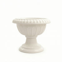 Planter with Pedestal Base Decorative Flower Pot Classic for Desk