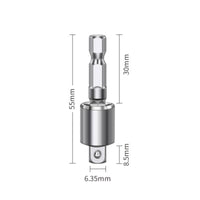 CR-V Steel Universal Hex-Shank Adapter Electroplated Hex to Square Adapter Forged