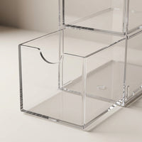 Clear Acrylic Sunglasses Organiser, 4 Drawer Transparent Glasses Storage, Desktop Office Desk Organizer, Stackable Box for Eyewear