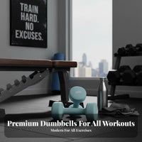 Long-Lasting Dumbbell Portable Solid Cast Iron Dumbbell Compact Strength Training Gear Non-Slip Grip for Men, Beginners, Women, Home Gym, Full Body Workout