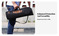 Thickened Padding Trumpet Gig Bag Double Carry Design Trumpet Carrying Bag Adjustable Shoulder Strap for Musicians, Performance, Travel