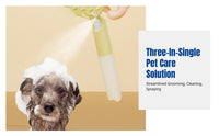Pet Grooming Brush, Multi-Purpose Hair Remover, Press Spray, Cat Dog Grooming Tool