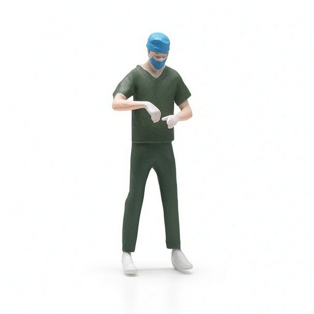 Doctor Figurine Hand-Painted Doctor Figure Resin Human Model for Diorama, Close-up Photography