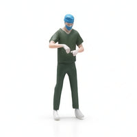 Doctor Figurine Hand-Painted Doctor Figure Resin Human Model for Diorama, Close-up Photography