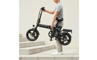 Quick Fold Frame Portable Folding Electric Bike LCD Display Ultra Light Folding E Bike Mobile Device Control Personal Transport USB Phone Holder for Commuting