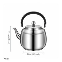 Steaming Kettle Whistle Notification Stainless Stainless Kettle Anti-Scald Handle Large Capacity Boiling Pot for Commercial Users, Cafes