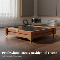 Heavy Duty Solid Wood Amplifier Base Minimalist Design High-Fidelity Equipment Stand Easy Installation Single-Tier Audio Platform High Damping for Audiophiles, High-Fidelity Enthusiasts, Home Theater, Listening Room, Studio