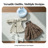 Doll Outfit Fashionable Clothes Set Realistic Doll Fashion for Dioramas