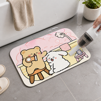Irregular Diatomaceous Earth Bath Mat - Non-Slip, Super Absorbent, Quick Dry Bathroom Floor Mat