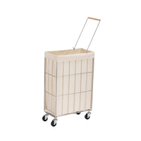 Laundry Cart with Wheels Compact Rolling Laundry Hamper Portable for Bathroom