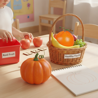 Realistic Artificial Fruit Model for Display, Teaching, and Play - Orange, Apple, Strawberry, Pumpkin