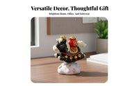 Ideal Gift Chinese Astrological Horse Statue Cute Cartoon Design Horse Statue Detailed Craftsmanship for Office Workers, Car Dashboard