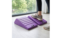 15-Degree Foam Wedge with Ribbed Surface Lightweight Exercise Wedge Portable Calf Stretch Board Stable for Runners