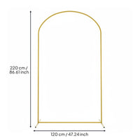 Gold Metal Arch Stand Reusable Wedding Arch Frame Easy Assembly Event Decoration for Memory Booth, Party
