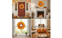 Fall Wreath with Berries Layered Fall Wreath Artificial for Thanksgiving