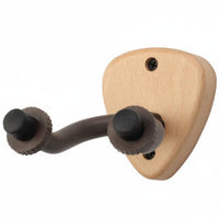 Guitar Wall Mount Cushioned Padding Wooden Guitar Hook, U-Shaped Design Beech Wood Instrument Hanger for Studio, Music Room