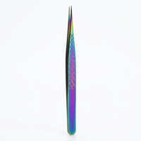 Tweezers for Lash Technicians, Stainless Steel Curved Tip with Textured, Fine Isolation for Professional Application