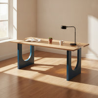 Table with U-Form Legs Geometric-Modern-Style Dining Table Versatile Writing Desk for Home Office