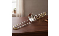 Trombones with Hard Case Bi Color Trombones with Full Set Kit Brass Instrument for Students, Beginners, Lessons, Rehearsals, Stage Practice