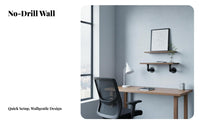 Adhesive Floating Shelf Easy Installation Storage Solution Space-Saving