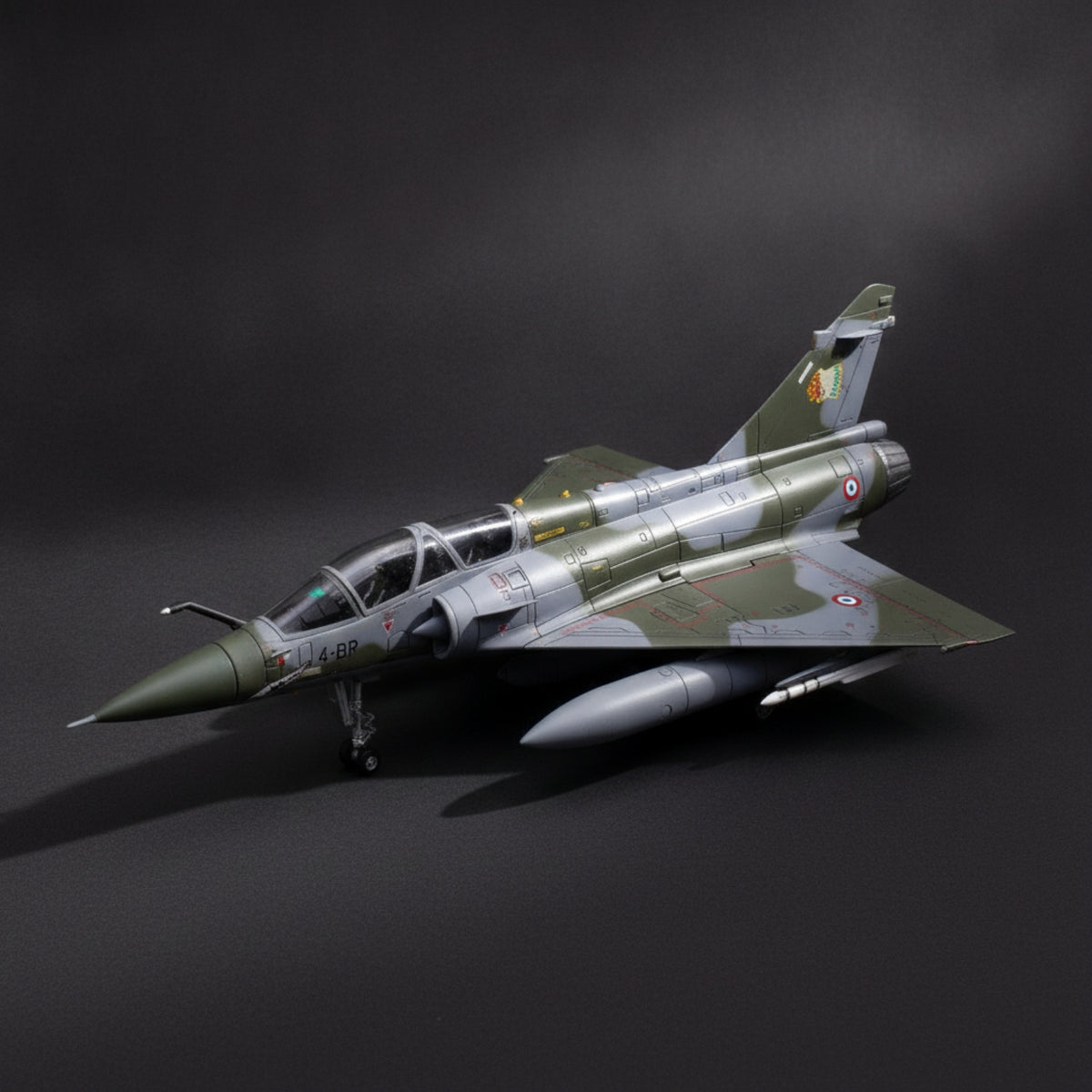 French Fighter Jet Model  Collectible Fighter Jet with Landing Gear Decorative Metal Miniature Plane for Aviation Collectors