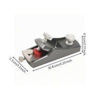 Compact Mini Hand Plane Gray Metal Finish Hand Plane Knurled Screws Mini Wood Planer Low-Height for Trimming, Smoothing