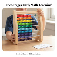 Early Learning Kids Math Counter Colorful Beads Kids Counting Frame Child Safe for Classroom, Homeschooling