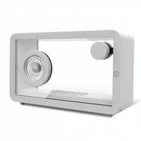 Minimalist Design Transparent Bluetooth Speaker Built-in Battery LED Ambient Light Speaker AUX Input Consumer Electronics for Bedroom, Living Room