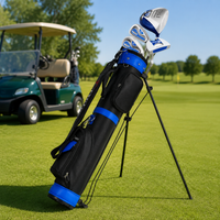 Golf Club Set, Half Set Golf Set for Beginner Golfers, 4 Piece Golf Set with Steel Shafts, Polished Silver Alloy Clubs