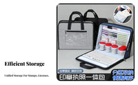 Multi-Layer Organization Official Stamp Storage Bag Large Capacity Document Case with Lock Sturdy Construction for Homeowners, Travel, Home