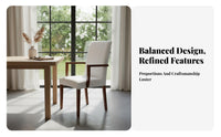 Removable and launderable Cover Upholstered Dining Chair sturdy Wood Frame Fabric Armchair With Armrests Indoor Furniture Minimalist Design for Homeowners, Students, Seniors, Office, Restaurant, Study Room, Bedroom