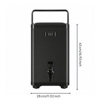 Beverage Dispenser with Thermometer Countertop Beverage Dispenser with Faucet Hot and Cold Container for Breakfast Counters