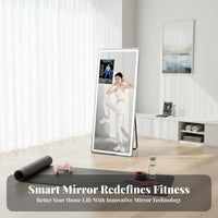 Built-in Courses Smart Fitness Mirror Multi-Functional Interactive Workout Mirror HD Reflection Wall Furnishing Distortion-Complimentary for Dancers, Beginners, Women, Home Gym