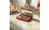 Makeup Organizer with Mirror Matte Makeup Case with Mirror Cosmetic Storage Box Travel-Friendly Cosmetic Box Portable