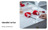Cat Ear Headband Adorable Design Soft Cat Ears with Tinkler S Headband with Tinkler S and Ribbon S Cute Design Faux Kitty Ears