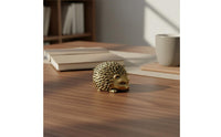 Creative Design Brass Hedgehog Statue Hand-Polished Vintage Hedgehog Statue Lifelike Details Brass Creature Sculpture Exquisite for Collectors, Desktop, Office Desk, Bookshelf, Mantlepiece