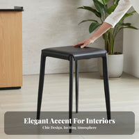 Light Luxury Design Stackable Saddle Stool Space-Saving Backless Saddle Stool Modern Design Dining Seat Long-Lasting Construction for Guests, Homeowners, Restaurant Owners, Living Room, Waiting Area, Kitchen, Basement