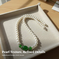 Elegant Pearl Set Matching Necklace Bracelet Graceful Accent Outfit Enhancer for Events